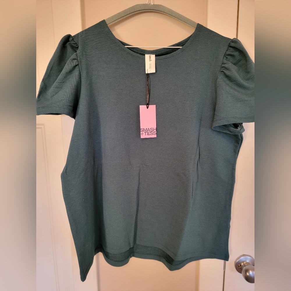 Smash and Tess Emma Shirt Size Large Forest Green